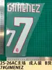 25-26Ac Coleção Casa Tamanho Adulto B Número da Camisa Letra Número para Transferência Térmica Adesivo de Transferência Térmica Camisa Bola