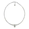 Collar de perlas de metal plateado fragmentado de alta gama para mujer, personalidad retro francesa, cadena para la clavícula tipo gargantilla versátil de lujo ligero