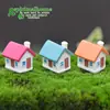 Decoração de micro paisagem artesanato de resina decoração de suculenta de resina multi-janela com porta casa pequena tricolor material DIY