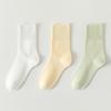 Calcetines holgados ensanchados sin hueso primavera y verano delgados de media pantorrilla calcetines de rizo enrollado color sólido calcetines de confinamiento absorbentes de sudor transpirables desodorantes