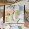 Adesivos estilo menina, borda floral vintage artística, notas de mensagem para colagem de diário, prêmios para alunos do ensino fundamental