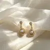 Brincos Versáteis de Venda Quente Transfronteiriça, Acessórios de Orelha com Design de Nicho, Brincos Vintage de Pérola e Zircônia para o Dia a Dia, Brincos no Atacado