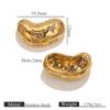 Europeu e Americano Pequeno Feijão De Ouro De Aço Inoxidável Pingente Simples Feminino Nicho Design Sentido Alta Moda All-match DIY Colar Pulseira