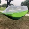 Hamaca a Prueba de Mosquitos para Exteriores de Verano con Malla y Correa Tricolor Hamaca de Nailon para Camping con Cordón Red para Mosquitos Hamaca Doble Venta al por Mayor