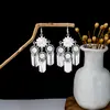 [Selección Premium] Pendientes Estilo Étnico de Minorías Vintage con Plata de Minorías Étnicas, Pendientes Largos Colgantes Florales Estilo Bohemio Único