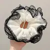 Goma para el pelo dulce floral estilo bosque para mujer, coleta suave y de alta gama estilo coreano, cuerda grande para el pelo, accesorio para el pelo de Ins, accesorio para la cabeza