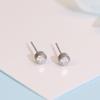 Pendientes de circonita de moda japonesa y coreana para mujer, pequeños y exquisitos, de alta gama, de acero inoxidable, elegantes y combinables.