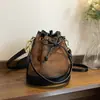 Comercio exterior otoño e invierno color block retro bolsa mujer 2026 nuevo estilo de moda rombos enrejado bandolera asa de cadena bolso cubo