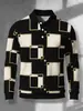 Nuevo Polo Casual de Lujo para Hombre Otoño/Invierno 2026 Cuello Camisero Estilo Old Money Manga Larga Top Estampado Digital para Hombre
