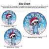 El más vendido transfronterizo SHEIN estampado de dibujos animados falda decorativa de felpa corta para árbol de Navidad delantal para base de árbol de Navidad para enviar a familiares