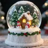 Bola de Cristal Navideña Personalizada Adornos Creativos de Escritorio Artesanía de Resina Decoración Regalos de Navidad Bola de Nieve Personalización