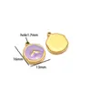 Acero Inoxidable de Oro de 18K Colgante de Cola de Pez Estrella de Mar con Goteo de Aceite Accesorios de Moda DIY para Collar Pulsera Pendientes Joyería Transfronteriza