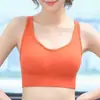 Belleza europea y americana espalda yoga correr fitness ropa interior deportiva para mujer sujetador inalámbrico a prueba de impactos anti-exposición sujetador push up