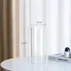 Vaso de vidro para atacado tubo reto espessado arranjo de flores alto senso rico bambu vaso hidropônico decorativo vaso de chão pote redondo