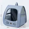 Mochila Gaiola para Pet Arranhão à Prova de Gato Bolsa para Gato Passeio Viagem Bolsa Dobrável Mochila Multifuncional Cabine Calmante para Carro Ombro Duplo