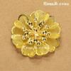 Accesorios para Abanicos de Corsage Festivos DIY Flor de Hierro de Tres Hojas/Cinco Hojas/Seis Hojas Flor de Malla Dorada Pétalos de Flor de Hierro