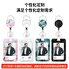 Porta Credencial de Trabajo con Patrón de Mármol, Cordón, Correa para el Cuello, Clip Retráctil, Insignia de Empleado UV, Porta Tarjeta de Identificación, Porta Tarjeta de Autobús