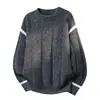 Tricô Masculino Gola Redonda Tamanho Grande Suéter Casual Pulôver Estilo Coreano Roupa de Fio Camada Base Top Masculino Tendência 2026 Novo