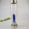 Vaso de agua de vidrio de prisma hexagonal natural Taza de energía de cristal Varita mágica Taza de té para spa Venta al por mayor Logo imprimible