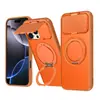 Adecuado para funda de teléfono móvil Ip17Pro al por mayor, Soporte giratorio, Funda de teléfono con tapa y lente Magsafe para Apple 16