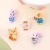 Nuevos Animales de Dibujos Animados de Resina Accesorios Lindos Imanes para Refrigerador DIY Funda de Teléfono Llavero Pasador Hebilla de Zapato