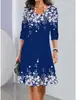 Vestido Casual Versátil de Mujer con Cuello en V, Nuevo para Primavera Verano Otoño, Fuente de Fábrica Transfronteriza de Gama Alta para Mujer