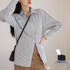 Camisa holgada de perfil grande nueva de primavera diseño estilo Hong Kong apilada para fondo camisa de manga larga para mujer# MD011573-03