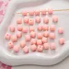 8mm Acrílico Cor Sólida Imitação de Vidro Estéreo Quadrado Contas Pingente Pulseira Colar Brincos Artesanal DIY Pingente Atacado
