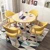 Combinação de mesa e cadeiras para negociação, cafeteria, loja de chá com leite, mesa redonda, lazer de escritório, apartamento pequeno, mesa de jantar, lar nórdico