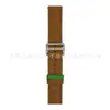 Correa de Cuero Transfronteriza Adecuada para Relojes Samsung Huawei Estampado de Palma Base Verde Hebilla de Corazón Correa 18/20/22mm