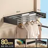 Varanda Invisível Dobrável Rack de Secagem Retrátil Doméstico Interno Pendurado na Parede Rack de Secagem Banheiro Cabide Roupas Artefato de Secagem