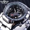 Reloj mecánico automático luminoso con calendario hueco informal de moda para hombre ganador