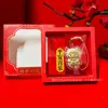 Llavero Año Nuevo de la Oveja con colgante de flor de dinero, colgante para bolsa con logo de reunión anual de empresa, regalos personalizados, venta al por mayor, regalos prácticos