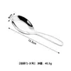Hongjunada Cuchara de Acero Inoxidable 316L Cuchara y Tenedor para Niños Vajilla Cuchara para Comer de Bebé para el Hogar Cuchara para Sopa Mango Corto Cuchara para Postre