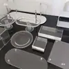 Centro de Mesa para Postres de Acrílico Bandeja para Pastel de Boda Soporte de Exhibición Soporte para Pasteles de Té de la Tarde Mesa para Descanso de Té de Buffet Frío