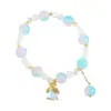 Novo Bracelete de Ametista Estilo Chinês com Cores Contrastantes, Luxo Leve, Nicho e Exquisito Bracelete de Fada, Presente para Melhor Amiga, Bracelete Flor de Glicínia