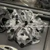 Puff de Bolinhas Onduladas ~ Estilo Coreano Rede Bolinhas Onduladas Cetim Anel de Cabelo Grande Intestino Avançado Elegante Versátil Corda de Cabelo Bolinha Acessórios de Cabelo