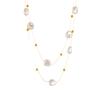 Collar vintage de doble capa con perlas barrocas, estilo transfronterizo, combinable con todo, de acero, con personalidad, estilo premium en Amazon.