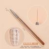 Set de Herramientas de Pluma para Arte de Uñas Pincel Difuminado Degradado Pintado Pluma de Tracción Cabeza Redonda Pluma de Fototerapia Francesa para Salones de Uñas
