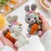 Estación Independiente de Comercio Exterior Transfronteriza Conejo de Pascua Tejido a Crochet Hecho a Mano Puro Muñeco de Lana Adornos al por Mayor