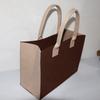 Bolso de fieltro portátil de gran capacidad de un solo hombro para ir al trabajo, bolsa de fieltro de color a juego para almacenamiento de compras en el supermercado