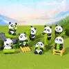 Fofo Bambu Panda Pvc Pequenos Enfeites Carro Desenho Animado Pequenos Enfeites Decorações de Mesa Boneca DIY Presentes