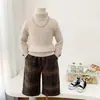 Conjunto Informal de Estilo Coreano para Niños 2026 Otoño para Niños de 1 a 5 Años, Suéter de Manga Larga y Chaleco de Moda Conjunto de Tres Piezas