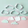 Ferramentas de Confeitaria Formas Básicas Padrões Geométricos Simples Moldes de Biscoito Tipo Prensa Plástico para Cortar Fondant