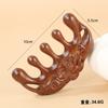 Peine de Madera Hogar Mano Regalo Sándalo Seda Dorada Sándalo Seda Dorada Cinco Dientes Puntos de Acupuntura Meridiano Masaje Cabeza Raspado Terapia Cabeza Peine de Madera