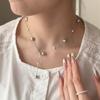 Collar de Perlas Swarovski Cielo Estrellado Estilo Xu Yan con Longitud Ajustable, Cadena de Clavícula y Cadena para Suéter de Moda y Dulce