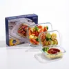 Molde de Vidrio Resistente al Calor para Hornear, Bandeja Transparente para Hornear en Microondas para Uso Doméstico, Molde para Hornear Arroz, Plato Cuadrado para Cocinar Pescado al Vapor, Plato, Plato para Servir