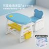Mesa y silla para niños Juego de mesa y silla para bebé 3-6 años Mesa de estudio Escritorio para estudiante de primaria Mesa de juego para pintar Plástico