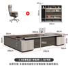 Escritorio Ejecutivo Simple, Escritorio Grande de Oficina, Muebles de Oficina, Oficina del Presidente, Gran Escritorio de Oficina para una Persona con Doble Gabinete y Juego de Silla