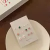 Brincos Estrela Coloridos de Design de Nicho Coreano Dopamina Fivela de Orelha Pequena Exquisita Brincos Elegantes para Mulheres